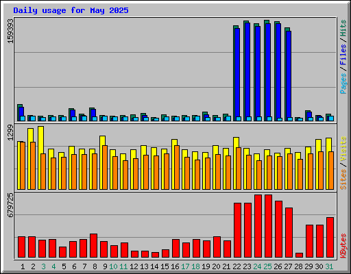 Daily usage for May 2025