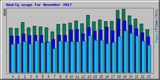 Hourly usage for November 2017