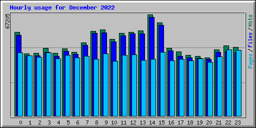 Hourly usage for December 2022