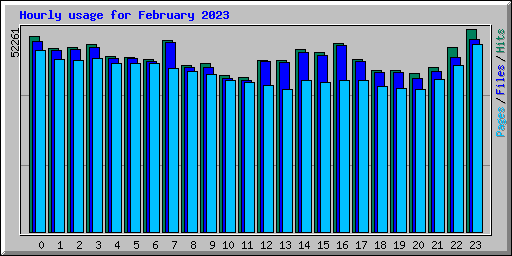 Hourly usage for February 2023