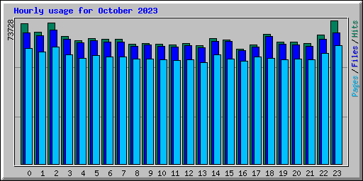 Hourly usage for October 2023